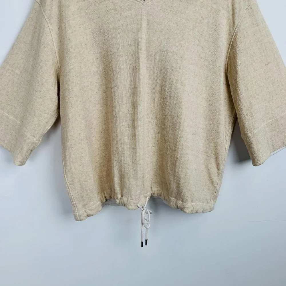 NWT Theory Drawstring Hooded Sweatshirt Size L - Picture 9 of 13